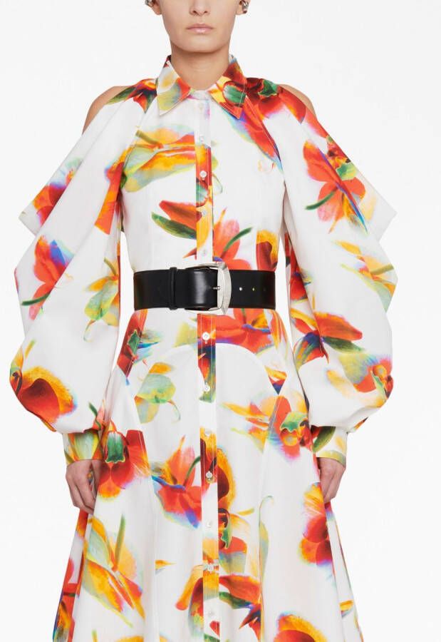 Alexander McQueen Riem met geometrische gesp Zwart