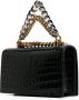 Alexander McQueen Schoudertas met krokodillenleer-effect Zwart - Thumbnail 3