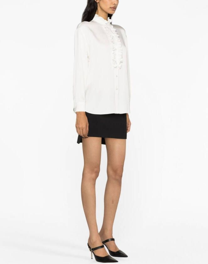 Alexander McQueen Blouse met ruches Wit