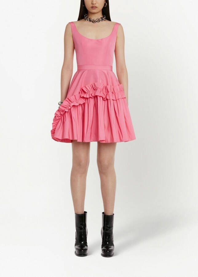 Alexander McQueen Mini-jurk met ruches Roze