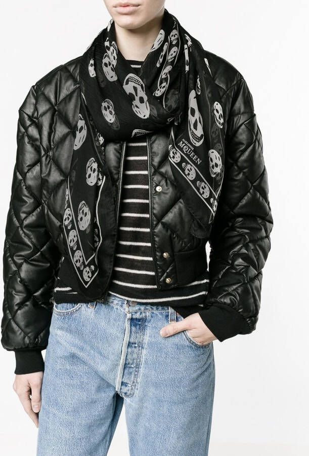 Alexander McQueen schedel sjaal Zwart