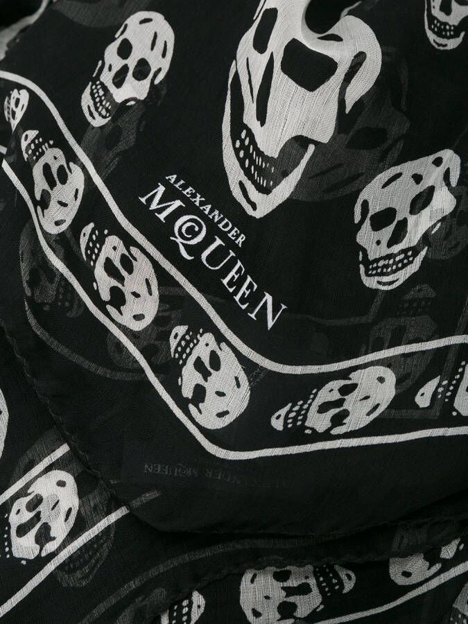 Alexander McQueen schedel sjaal Zwart