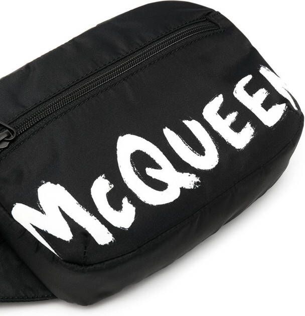 Alexander McQueen Heuptas met logo Zwart