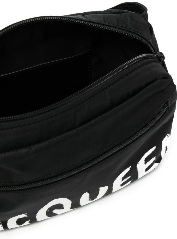 Alexander McQueen Heuptas met logo Zwart
