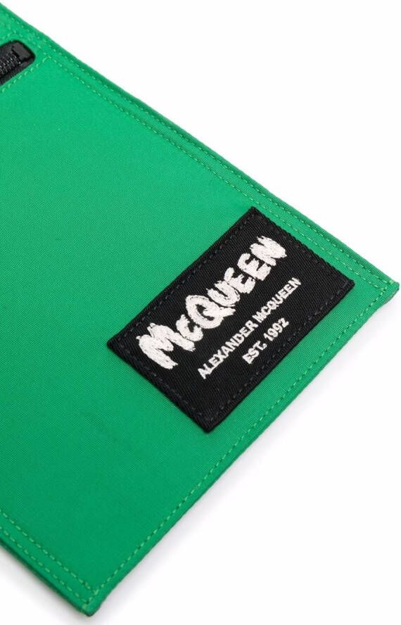 Alexander McQueen Schoudertas met logopatch Groen