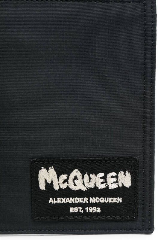 Alexander McQueen Schoudertas met logopatch Zwart