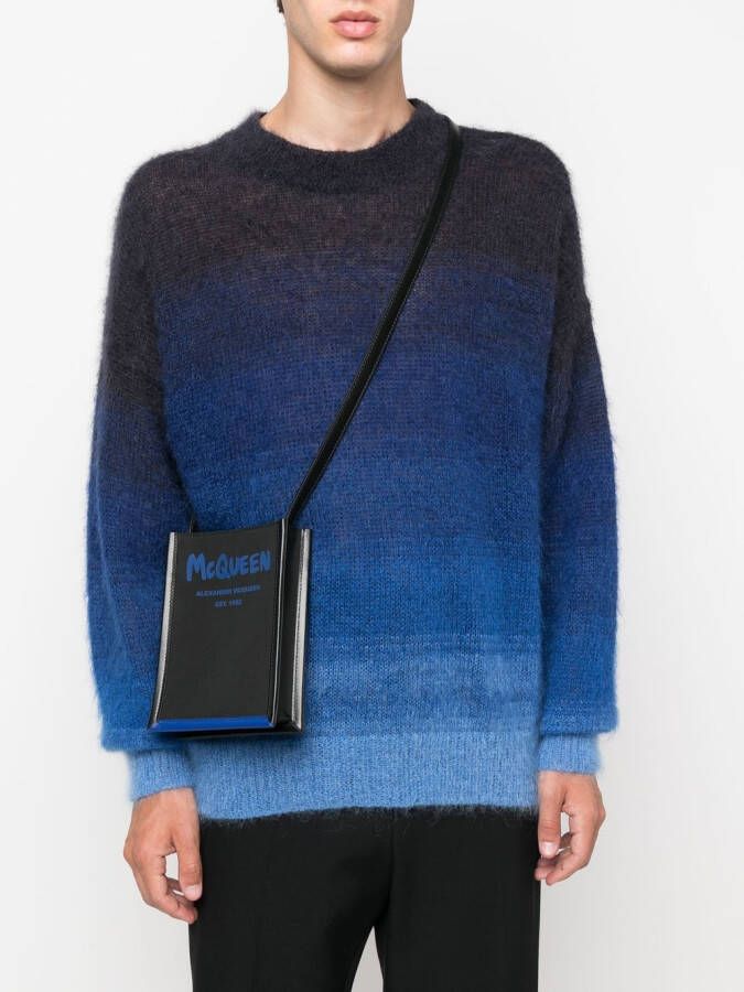 Alexander McQueen Schoudertas met logoprint Zwart