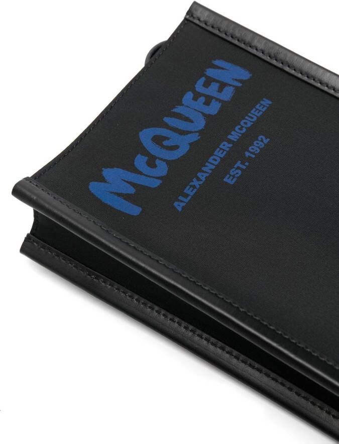 Alexander McQueen Schoudertas met logoprint Zwart