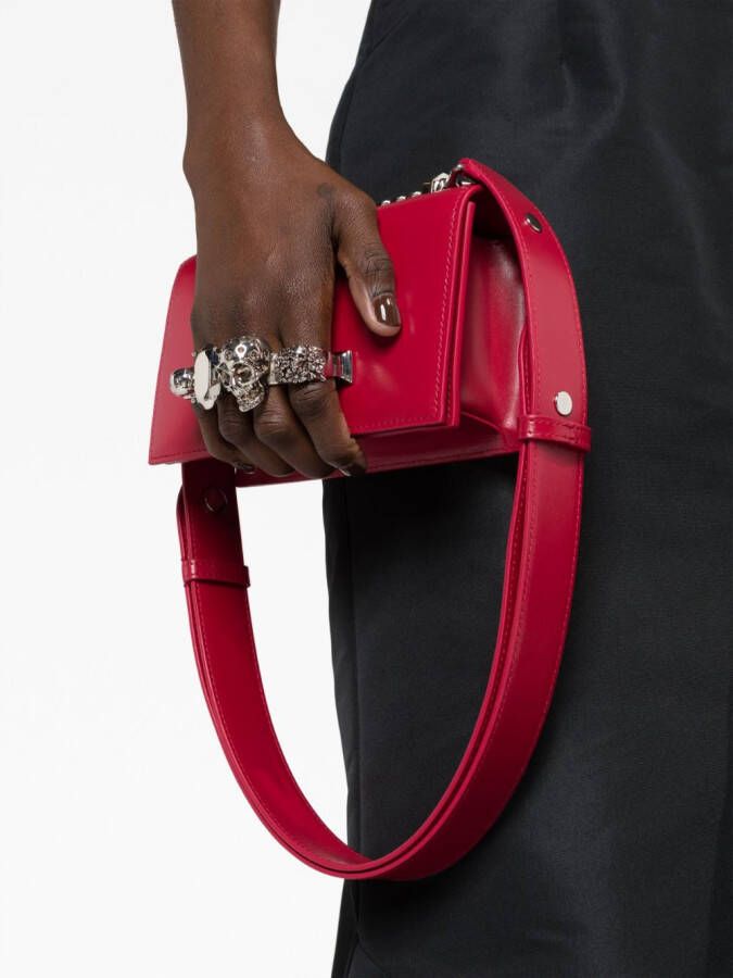 Alexander McQueen Schoudertas met sieraden Rood