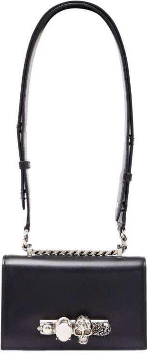 Alexander McQueen Schoudertas met sieraden Zwart