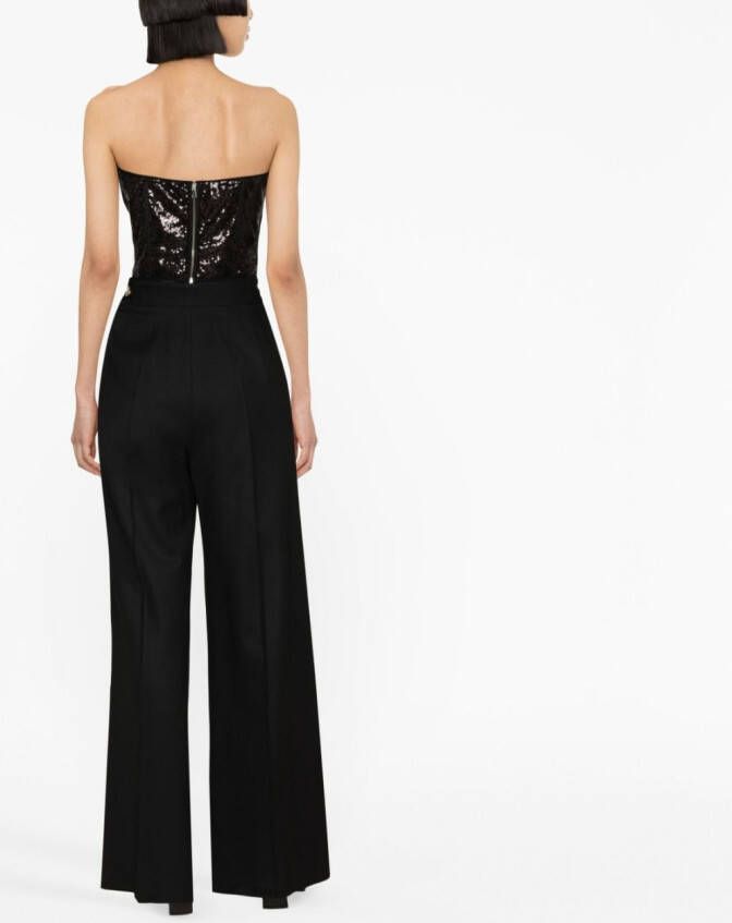 Alexander McQueen Top met pailletten Zwart