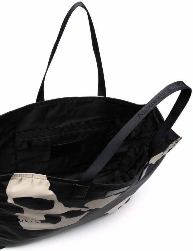 Alexander McQueen Shopper met doodskopprint Zwart