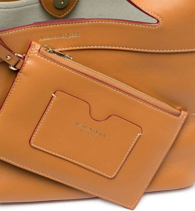 Alexander McQueen Shopper met logoprint Bruin