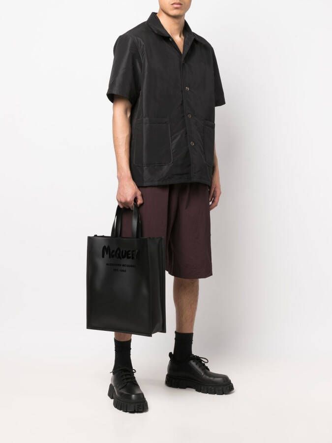 Alexander McQueen Shopper met logoprint Zwart