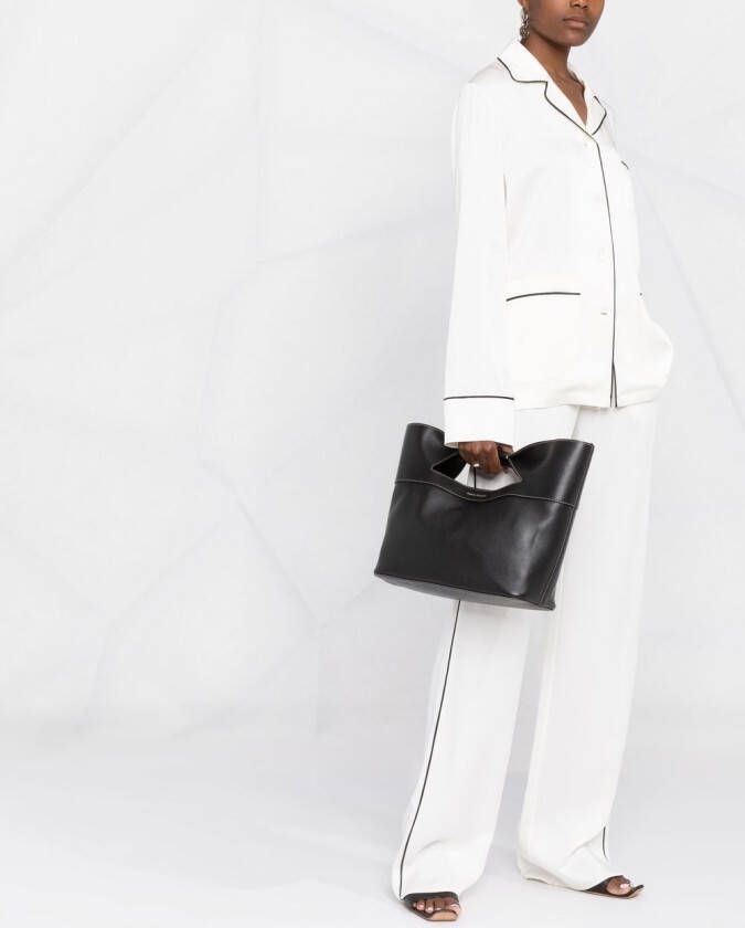 Alexander McQueen Shopper met logoprint Zwart
