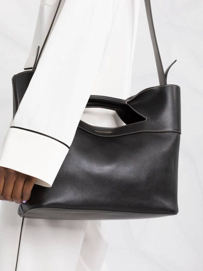 Alexander McQueen Shopper met logoprint Zwart