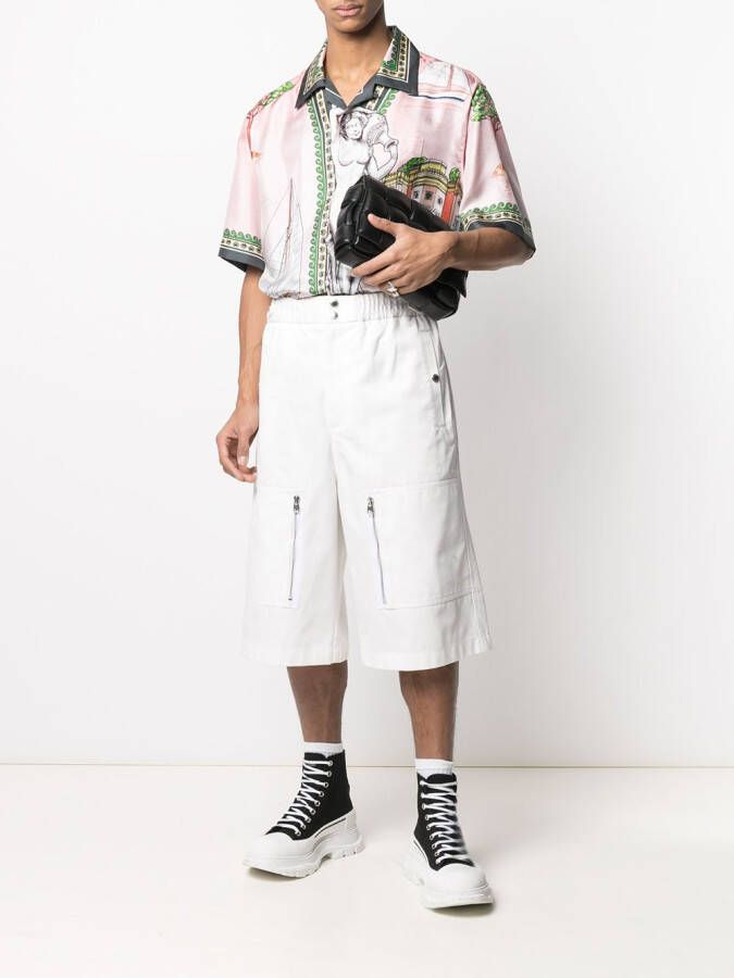 Alexander McQueen Shorts met meerdere zakken Wit