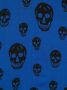 Alexander McQueen Sjaal met doodskopprint Blauw - Thumbnail 2
