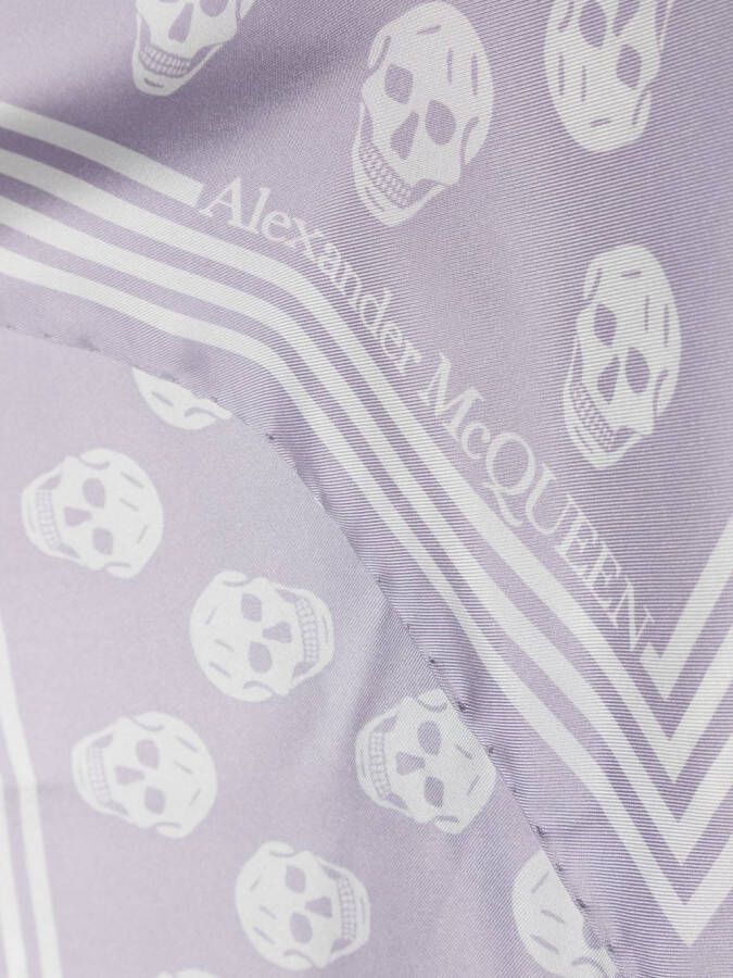 Alexander McQueen Sjaal met doodskopprint Paars