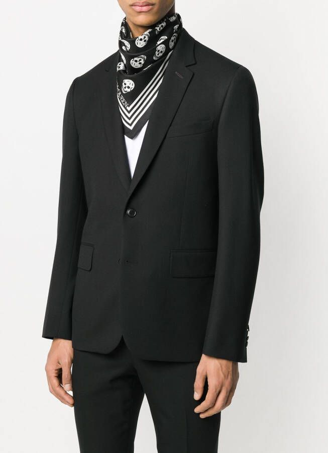 Alexander McQueen Sjaal met doodskopprint Zwart