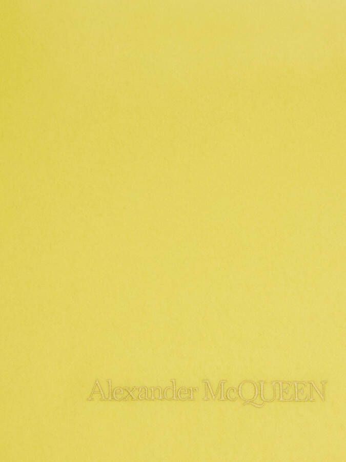 Alexander McQueen Sjaal met franje afwerking Geel