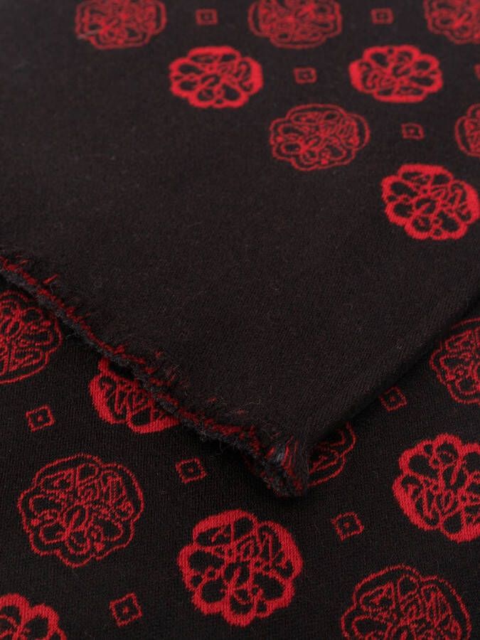 Alexander McQueen Sjaal met geweven jacquard Zwart