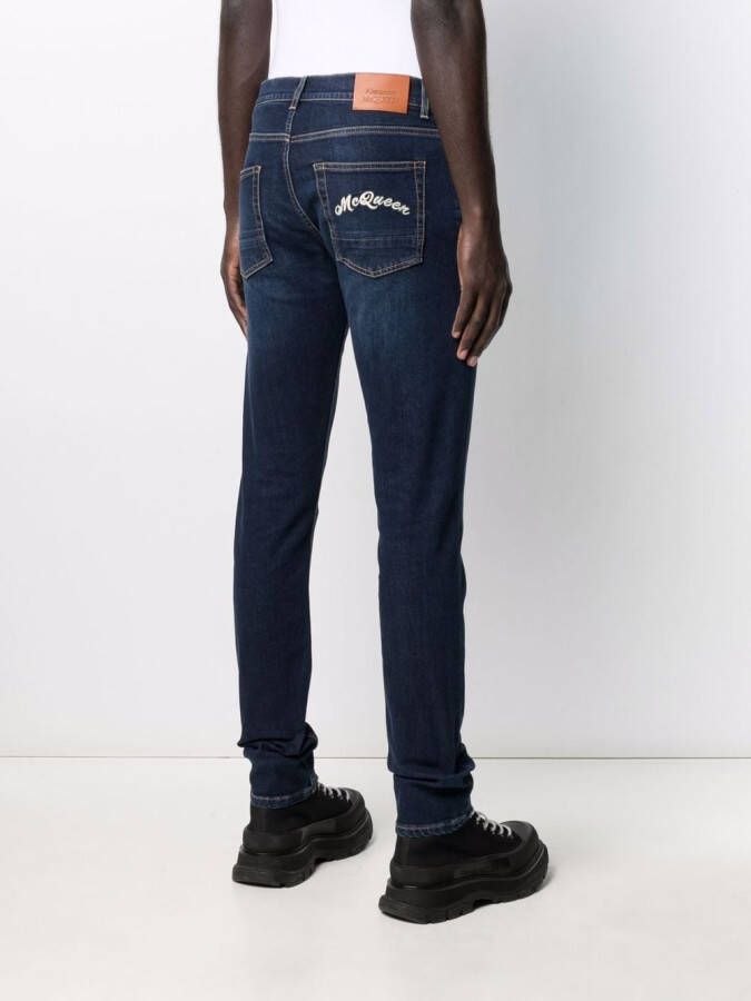 Alexander McQueen Skinny jeans Blauw