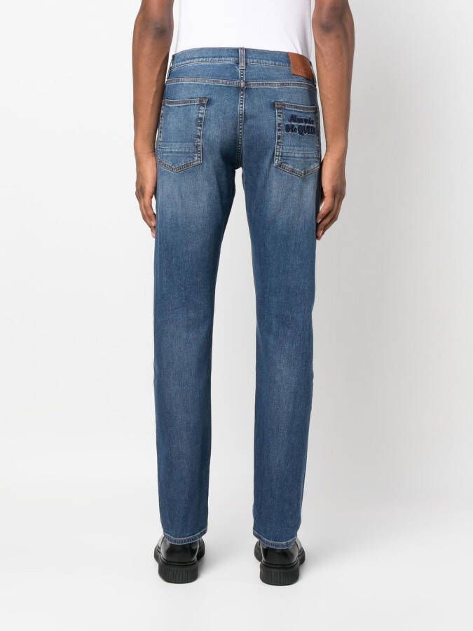 Alexander McQueen Slim-fit jeans Blauw