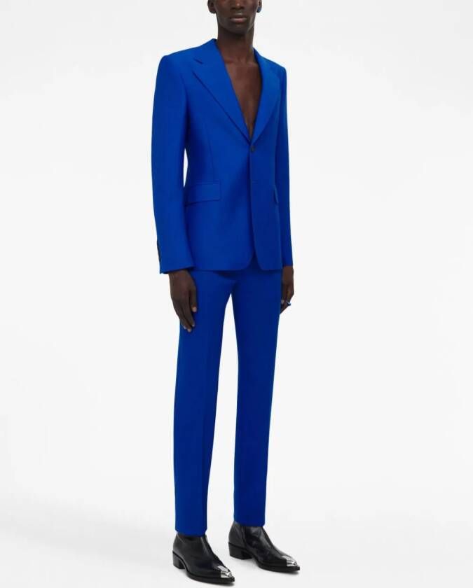 Alexander McQueen Slim-fit pantalon Blauw