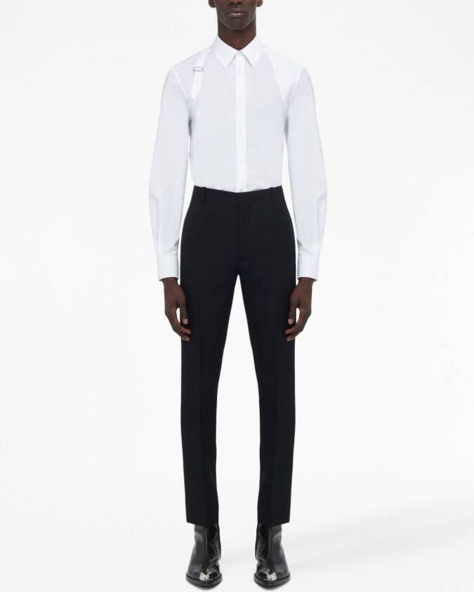 Alexander McQueen Slim-fit pantalon Zwart