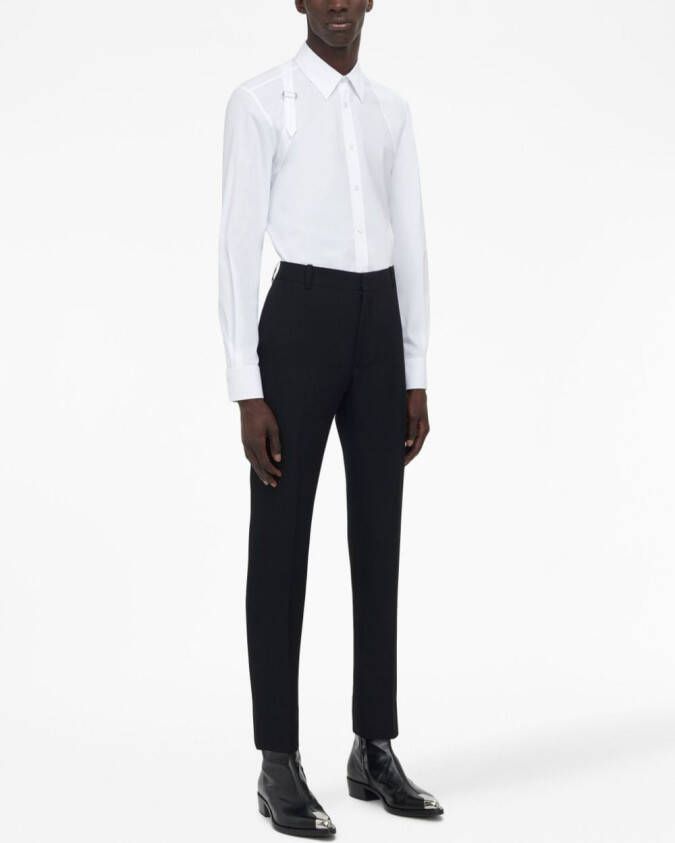 Alexander McQueen Slim-fit pantalon Zwart
