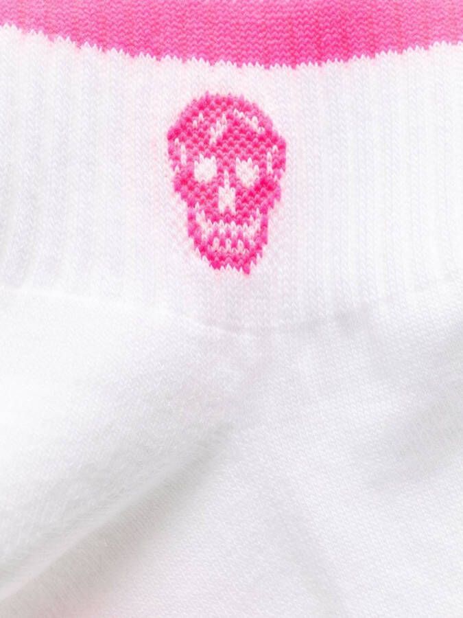Alexander McQueen Sokken met doodskop motief Wit