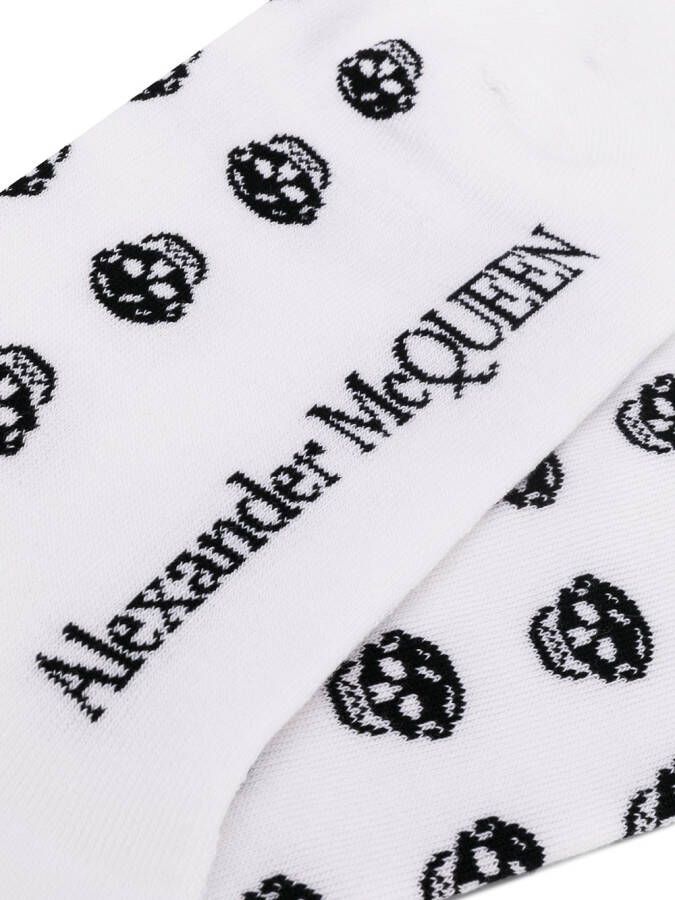 Alexander McQueen Sokken met doodskop Wit