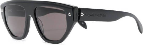 Alexander McQueen Spike Studs geometric-frame sunglasses Zwart