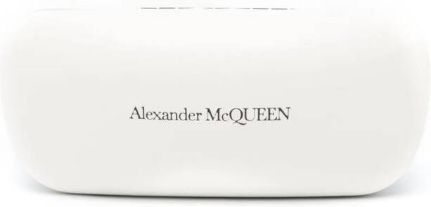 Alexander McQueen Spike Studs zonnebril met rechthoekig montuur Bruin