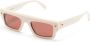 Alexander McQueen Eyewear Zonnebril met vierkant montuur Beige - Thumbnail 2