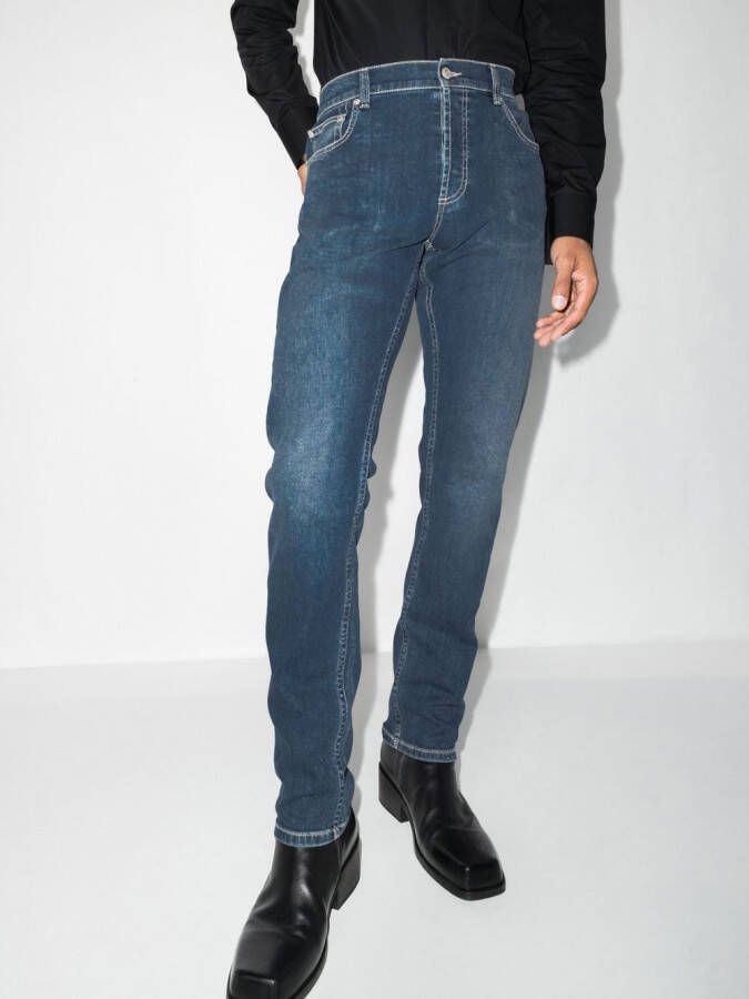 Alexander McQueen Straight jeans Blauw