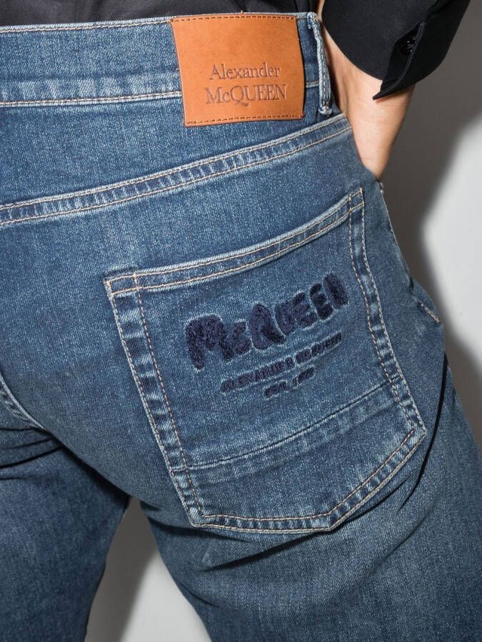 Alexander McQueen Straight jeans Blauw