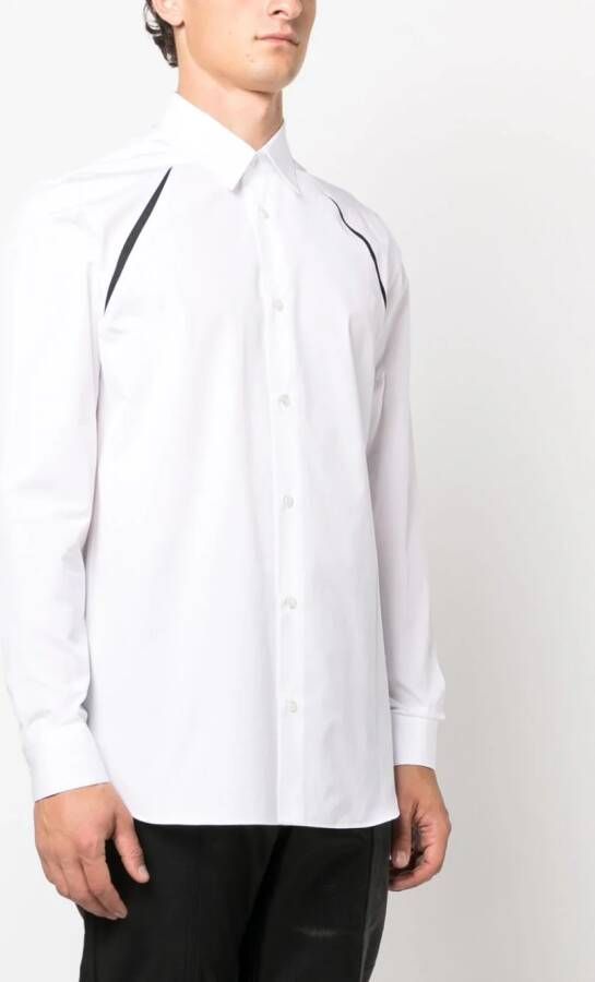Alexander McQueen Overhemd met gestreept detail Wit