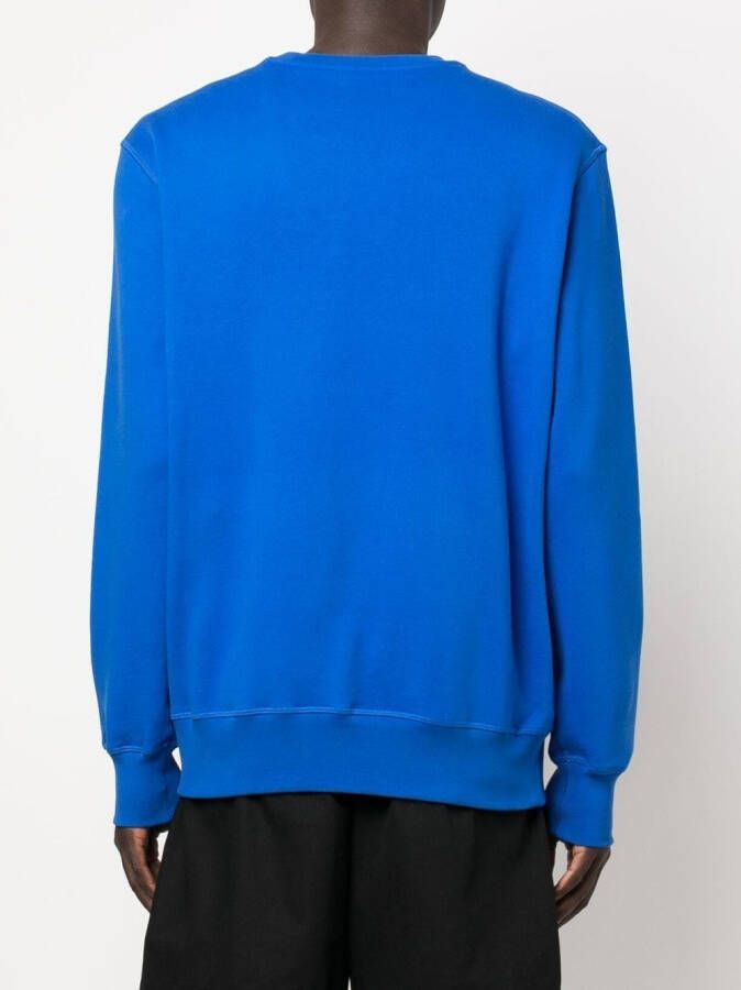 Alexander McQueen Sweater met graffiti-print Blauw