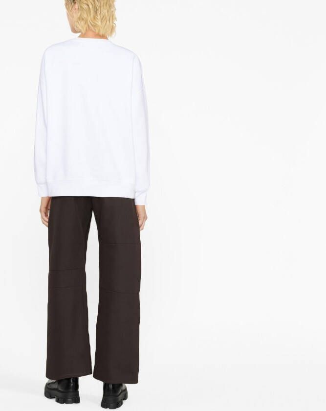 Alexander McQueen Sweater met logoprint Wit