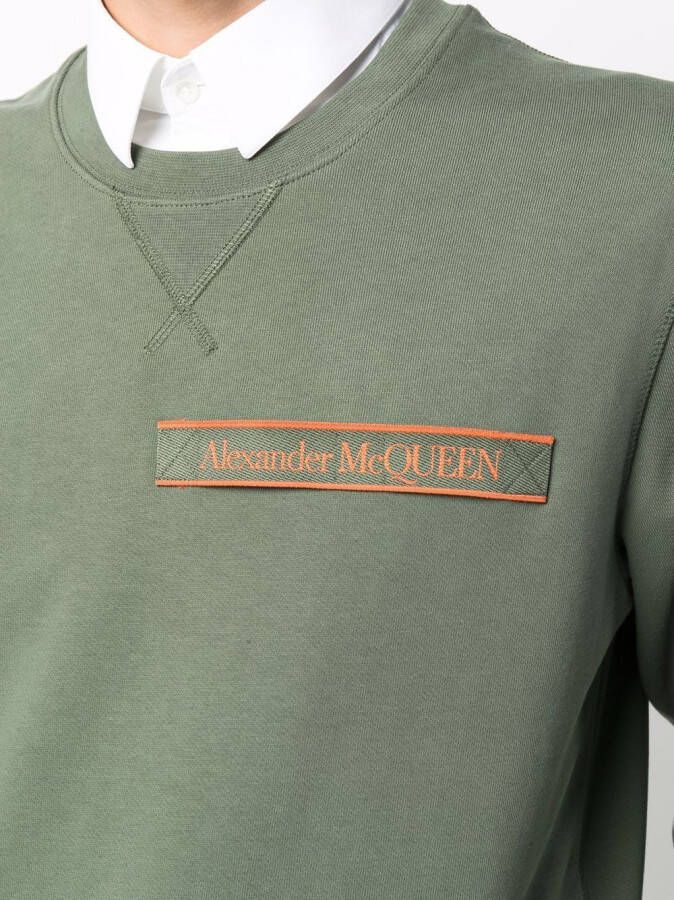 Alexander McQueen Sweater met ronde hals Groen
