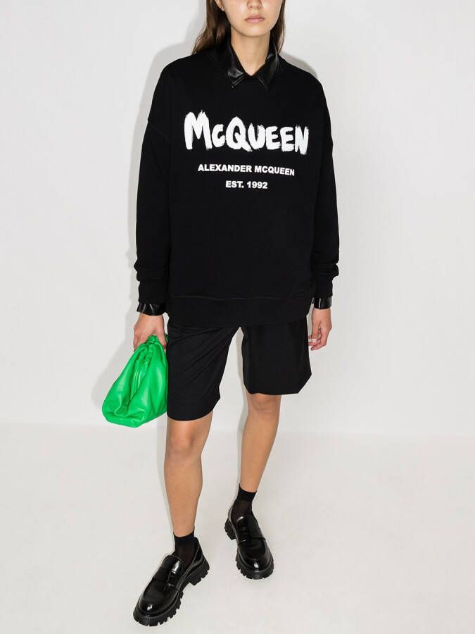 Alexander McQueen Sweater met ronde hals Zwart