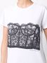Alexander McQueen T-shirt met bustier print Wit - Thumbnail 5