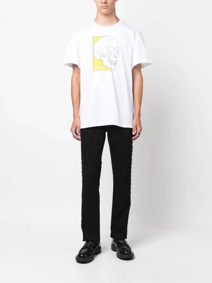 Alexander McQueen T-shirt met doodskopprint Wit