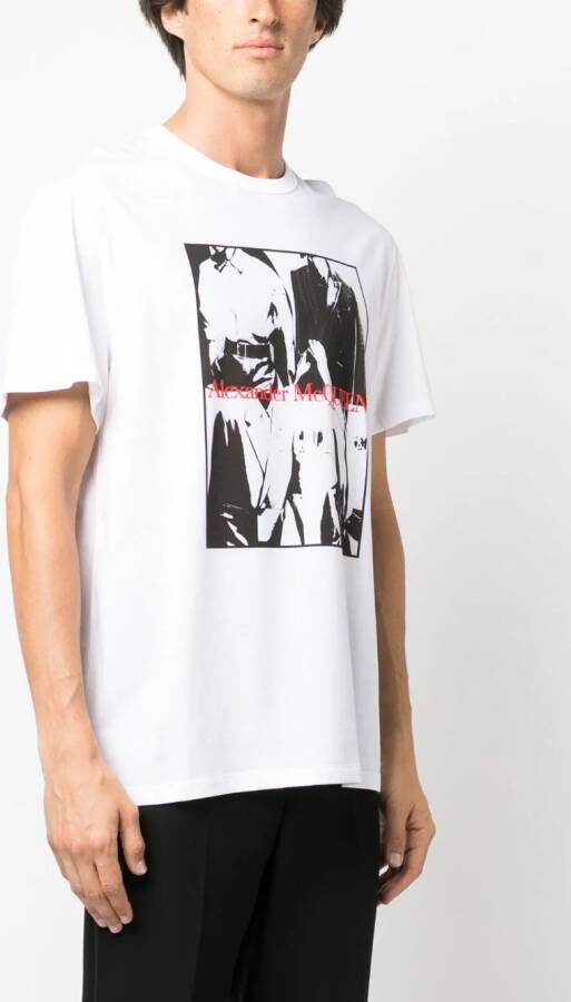 Alexander McQueen T-shirt met fotoprint Wit