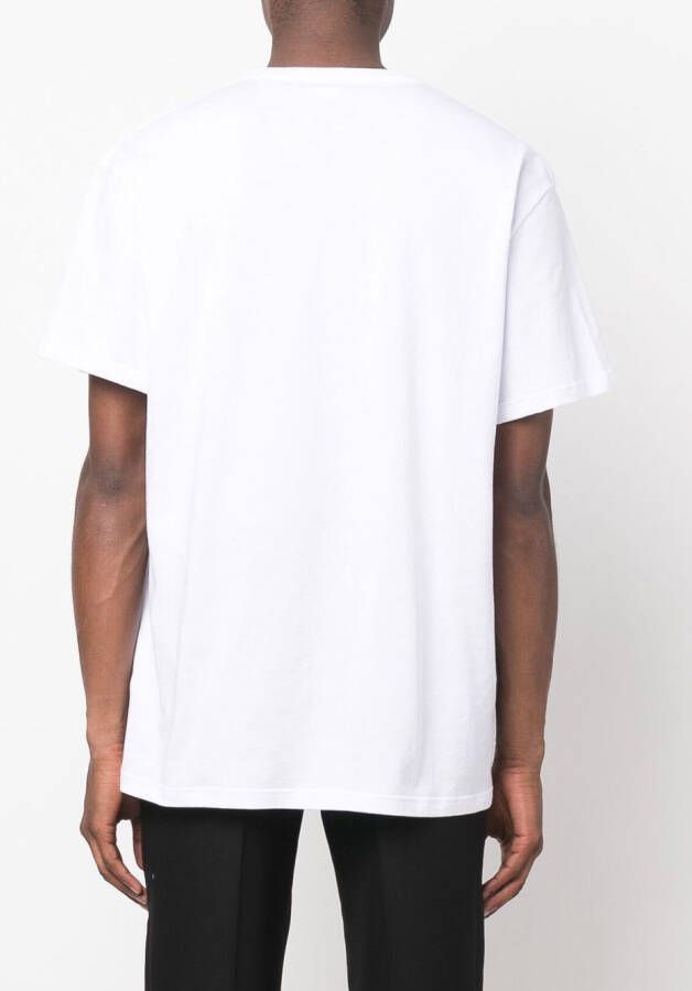 Alexander McQueen T-shirt met geborduurd logo Wit