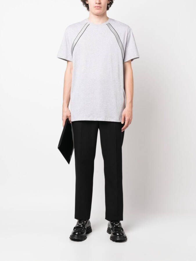 Alexander McQueen T-shirt met logoband Grijs