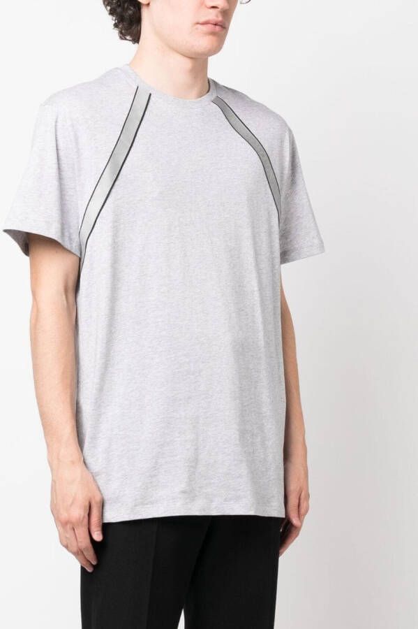 Alexander McQueen T-shirt met logoband Grijs