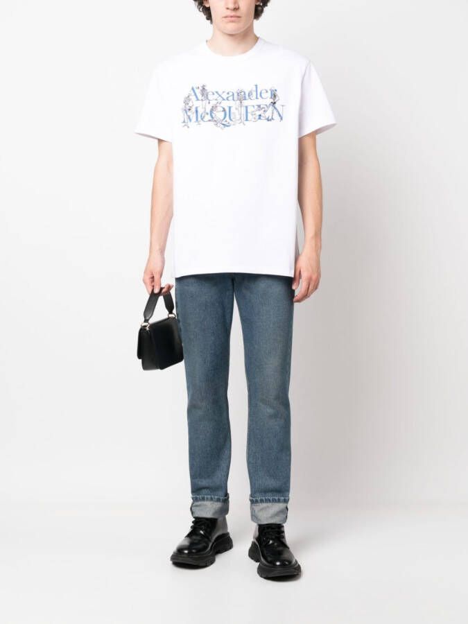 Alexander McQueen T-shirt met logoprint Wit